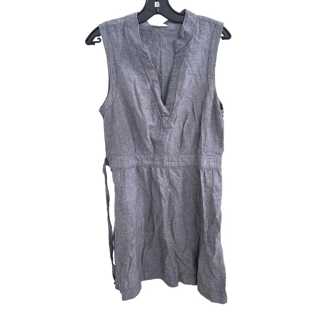 Columbia Sleeveless Casual Dress Grey Linen Blend - Size Large